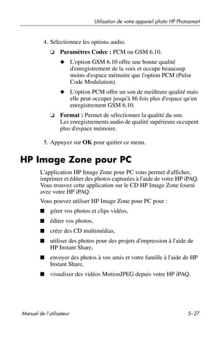 Guide utilisateur IPAQ 3715
