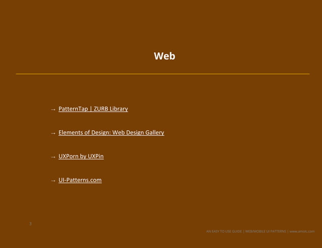 Web/Mobile UI Pattern Libraries | An easy to use Guide | PDF | Tablets ...