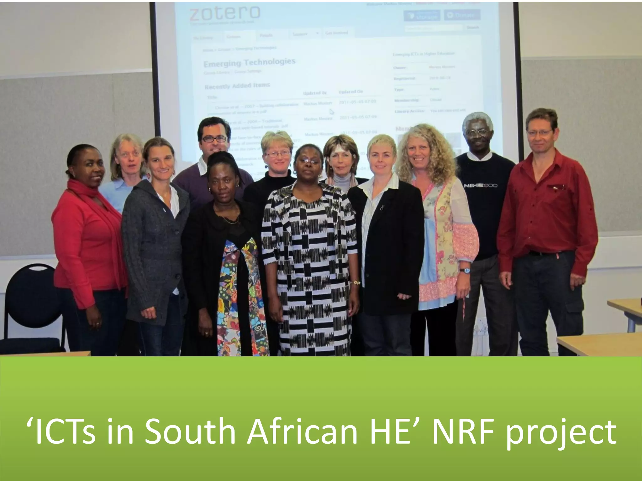 ‘ICTs in South African HE’ NRF project

 