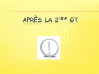 APRÈS LA 2NDE GT
 