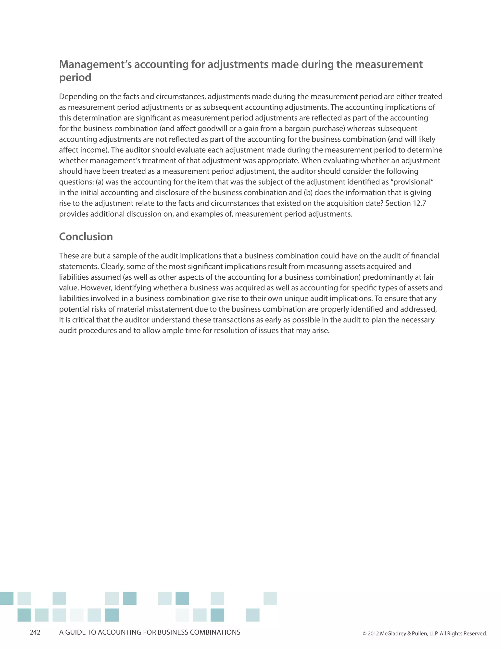 McGladrey Guide to Accounting for Business Combinations - Second Edition