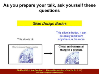 TIPS: Preparing slides for an oral presentation