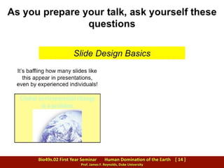 TIPS: Preparing slides for an oral presentation