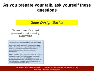 TIPS: Preparing slides for an oral presentation