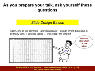 TIPS: Preparing slides for an oral presentation