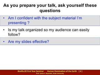 TIPS: Preparing slides for an oral presentation