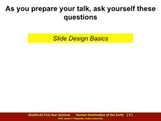 TIPS: Preparing slides for an oral presentation