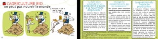 La faim dans                                               Changer les                                             La question du
      L’AGRICULTURE BIO                        le monde est un
                                        problème d’accès
                                                                                                       comportements, pas                                              mode de
     ne peut pas nourrir le monde        à la nourriture
                                                                                                         les rendements !
                                                                                                     Nous pourrions obtenir d’importantes
                                                                                                                                                                      production
                                                                                                                                                                 Si l’agriculture biologique implique
                                           disponible !                                              quantités de nourritures supplémentaires                    des rendements égaux ou inférieurs
                                                                                                     sans produire plus. Deux exemples                           de 10 à 20% à ceux de l’agriculture
                                        Nous produisons déjà assez d’aliments
                                                                                                     simples :                                                   conventionnelle       dans     les    pays
                                        pour nourrir le monde : on estime qu’il
                                                                                                       - réduire le gaspillage selon la FAO,                     développés, en revanche, dans les
                                        faut en moyenne 200 kg d’équivalent
                                                                                                     le tiers des aliments produit dans le                       pays du Sud elle permet d’améliorer
                                        céréales par habitant pour être bien
                                                                                                     monde pour l’alimentation humaine est                       les rendements de 50 à 100 % tout en
                                        nourri. Nous en produisons aujourd‘hui
                                                                                                     perdu ou gaspillé, du champ à la cuisine                    augmentant l’autonomie des paysans.
                                        330 kg. Si l’on souffre de malnutrition ou
                                                                                                     du consommateur. (Réf-22)                                   (Réf-19) A contrario, l’agriculture
                                        que l’on meurt de faim, c’est que l’on
                                                                                                       - réduire la quantité de viande que                       conventionnelle n’est pas durable : elle
                                        n’a pas l’argent nécessaire pour acheter
                                                                                                     nous mangeons permet sans produire                          dégrade les sols et la ressource en eau, sa
                                        la nourriture disponible, c’est donc la
                                                                                                     plus, de libérer d’importantes quantités                    compétitivité présumée est conditionnée
                                        répartition des richesses qui est en jeu.
                                                                                                     de céréales qui seront destinées aux                        aux réserves de pétrole nécessaire à la
                                        (Réf-18)
                                                                                                     hommes et non aux animaux.                                  production des engrais et pesticides !
                                    Réf-18 : Livre de Marc Dufumier, « Famine au sud, malbouffe au nord, comment le bio peut nous sauver », 2012, Nil éditons.   Quand l’agriculture bio améliore la
                                    Lien direct : http://tinyurl.com/bsvoed8
                                    Réf-19 : « Agroécologie et droit à l’alimentation » Lien direct : http://tinyurl.com/5vuakln                                 qualité des sols (Réf-20), l’agriculture
                                    Réf-20 : Rapport du Rodale Institute «  The Farming Systems Trial ; celebrating 30 years » Lien direct : http://tinyurl.
                                    com/5v9b8qd
                                                                                                                                                                 conventionnelle les dégrade, voire les
16                                  Réf-21 : Site Agriculture et Développement Rural de la Commission Européenne. Lien direct : http://tinyurl.com/crq9lv3       rend impropres à la culture (Réf-21)          17
                                    Réf-22 : Rapport « Global food losses and food waste » de la FAO de mai 2011. Lien direct : http://tinyurl.com/cvnjw39
 