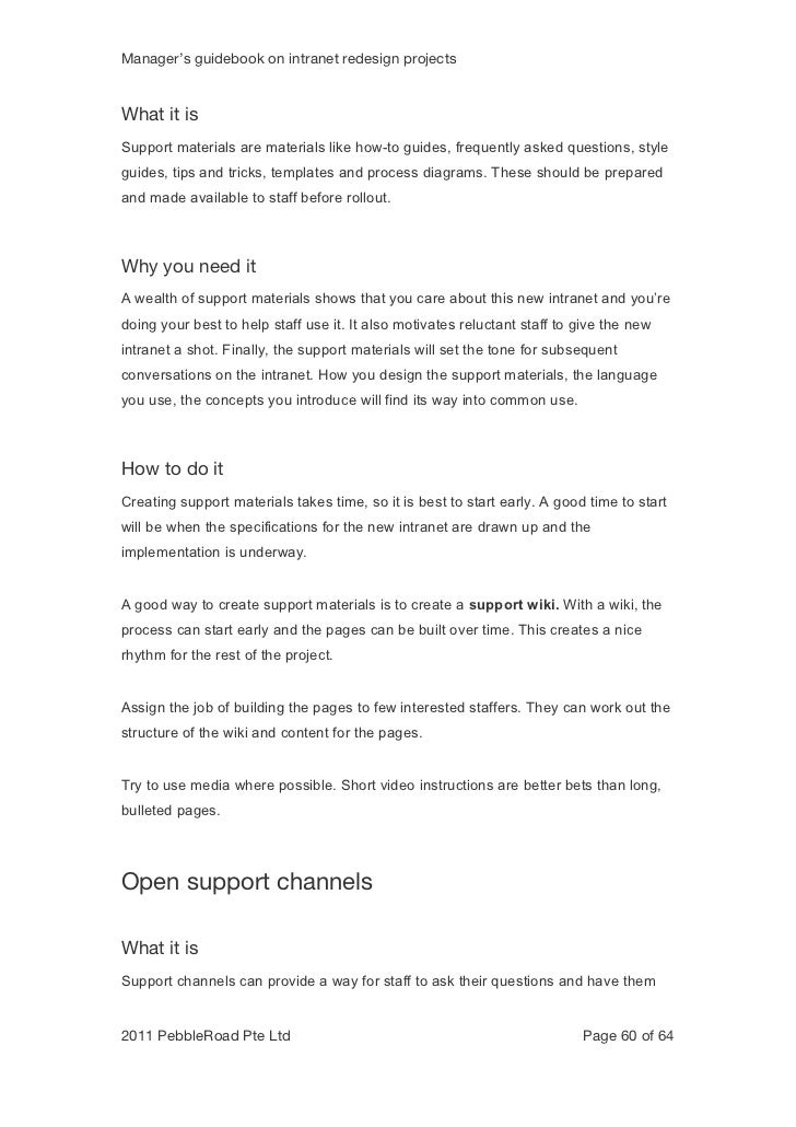 managers guidebook on intranet redesign projects letter of recommendation wikipedia