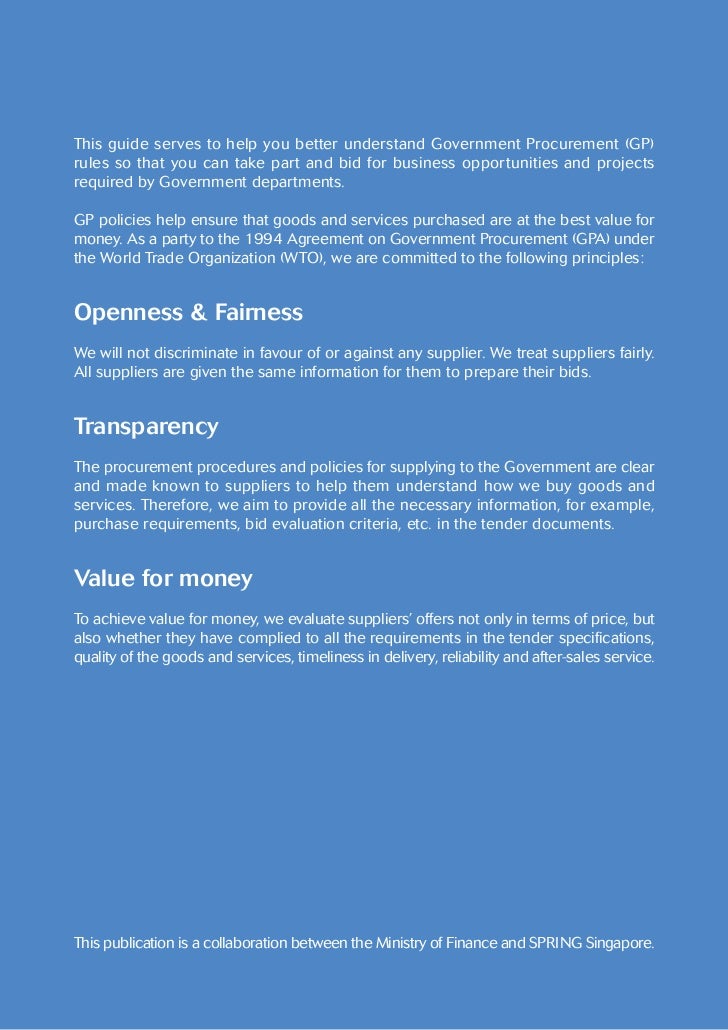 Guidebook Government Procurement Guide For Smes