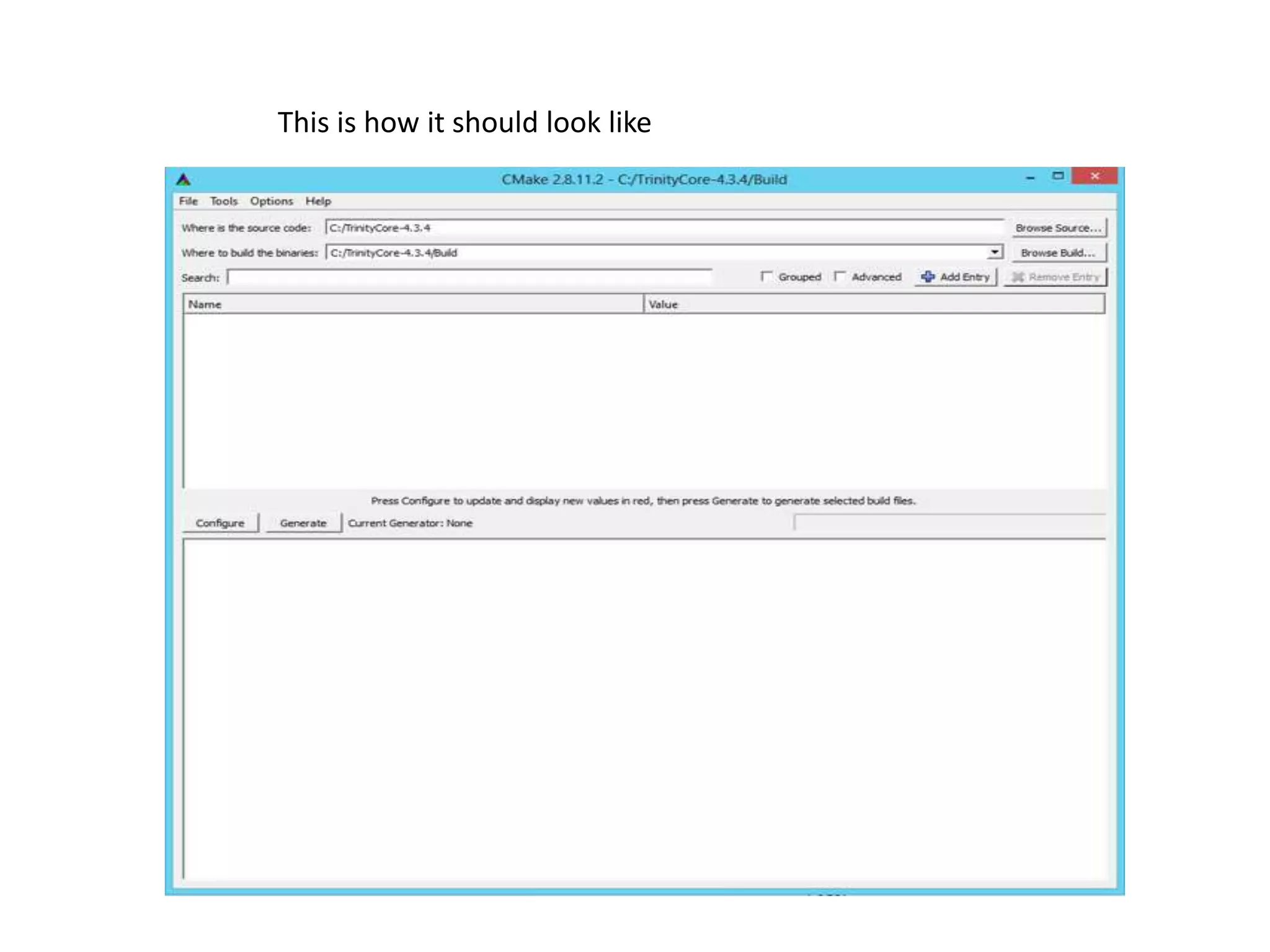This is how it should look like
 