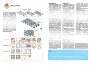 coswin guide iLLustRé22 coswin guide iLLustRé 23
Site de maintenance / organisation
Équipement
Entité
Zone
Fonctions
groupe
d’équipements
5
2
3
4
6
Z
y
X
A
B
c
Équipement
Définition & références
Les spécifications techniques permet-
tent de définir, les spécifications et les
attributs (bibliothèque définie par l’uti-
lisateur) de l’équipement. Par exemple
tous les moteurs peuvent avoir des spé-
cifications de puissance, de vitesse, d’in-
tensité etc… avec des valeurs associées,
propres à chaque moteur.
La nomenclature de chaque équipe-
ment peut être construite de façon in-
dépendante, importée ou construite
automatiquement à partir des ordres
de travail réalisés sur l’équipement.
Coswin actualisera cette liste si néces-
saire.
La structure est une définition arbores-
cente de l’équipement principal, appelé
équipement Système (de type dossier,
sous-dossier, familière aux utilisateurs
des ordinateurs). Il n’y a aucune limite
deniveauxoudenombred’équipements
par niveau. Tous les sous-équipements
ont accès aux mêmes fonctionnalités
que l’équipement père ou système.
Liens/servitude (Alimente/Alimenté
par) est un module qui permet de définir
une connexion logique d’un équipement
avec d’autres équipements (qui n’appar-
tiennent par forcément à la même struc-
ture), comme un tableau électrique qui
alimente les équipements A, B et C… Ce
module permet de définir aussi les équi-
pements équivalents
Le module documents décrit tous les
manuels, les dessins et autres docu-
ments de référence pour l’équipement,
qui peuvent être imprimés avec l’ordre
de travail
Les groupes d’équipements peuvent
être utilisés exactement de la même
manière qu’un équipement. Il est possi-
ble de créer sur les groupes des Ordres
de travail, des plans... Ils représentent
un ensemble d’équipements (pouvant
être de zone, fonction, famille différen-
tes) permettant des interventions grou-
pées de type visite, tournée..
Interventions & plans
Les interventions sont placées dans
une bibliothèque, indexées par famille
d’équipements (les moteurs, les com-
presseurs…). Les interventions peuvent
être associées à un ou plusieurs équipe-
ments quel que soit leur type et qu’elles
soient ou non répétitives.
Les compteurs peuvent être utilisés
pour: 1) planifier les tâches répétitives
basées, par exemple, sur les kilomètres
parcourus ou les tonnes de glace pro-
duite, ou 2) le compteur peut être utili-
sé pour prévoir la production à venir ou
le taux d’utilisation. Un compteur peut
également être virtuel (voir le chapitre
en question).
Lescontratsconserventlesinformations
liées aux fournisseurs ou aux sous-trai-
tants qui ont des obligations de mainte-
nance pour certains équipements.
Les sujets de HSCT (Hygiène, sécurité et
conditions de Travail) sont couverts par
les permis de travail et consignes de sé-
curité qui contiennent les réglementa-
tions.
Les consignes sont des instructions
structurées qui peuvent être imprimées
avec l’OT (en fonction des paramètres),
permettant de donner des instructions
de sécurité aux techniciens.
L’arbre de défaillances aide à créer une
analyse des défauts de l’équipement,
classés également par famille, et four-
nissant des informations sur les symp-
tômes, les défauts, les causes et les re-
mèdes.
Coûts & améliorations
Le centre de charge collecte les coûts
des équipements, à chaque niveau de
la structure, ainsi que les coûts indivi-
duels de chaque équipement. Tous les
coûts de l’équipement sont regroupés
et affichés dans une matrice permet-
tant de consulter la répartition (valeur
et pourcentage) des coûts ressources
(main-d’oeuvre), pièces, moyens (les
coûts de leur utilisation dans les in-
terventions) et ce pour la maintenan-
ce planifiée, corrective et diverse. Ces
coûts sont aussi répartis en types inter-
nes ou externes.
L’armotissement inclut la dépréciation
de l’équipement, la garantie…
Les commandes et le financier sont des
commandes ouvertes pour les pièces
ou les services de l’équipement.
L’historique contient toutes les infor-
mations, financières et techniques, de
tous les ordres de travail effectués sur
l’équipement. Il inclut l’analyse des dé-
fauts.
Contrôle
La commande mouvement permet de
déplacer l’équipement et toutes ses in-
formations associées vers une autre
fonction, zone ou entité.
La fonction dupliquer permet de créer
une copie de l’équipement, de sa struc-
ture et éléments associés, en créant
automatiquement de nouveaux codes
uniques selon les conditions imposées
par l’utilisateur.
La main courante des mouvements re-
présente l’historique de tous les mou-
vements ayant affecté cet équipement.
On peut déclarer un calendrier pour
chaque équipement afin d‘indiquer sa
disponibilité ou d’autres états de l’équi-
pement.
–
–
–
–
–
–
–
–
–
–
–
–
–
–
–
–
–
–
–
–
Liste des pièces
Compteurs
Amortissement
structure
contrats
Commandes et
Liens
sse
Historique
Documents
Consignes
groupe
Arbre de défaillances
• La plus grande base de données référence – plus de 786 000 équipements
(distribution de l’eau)
• La plus grande implémentation pour la représentation graphique des
équipements est basée sur plus de 3 000 diagrammes
1 Chaque organisation de maintenance
(qui peut être un site) est composée d’en-
tités, des zones, des fonctions, d’équipe-
ments etc… 2 Une Entité dans Coswin
représente un ensemble de zones, de fonc-
tions, ou même d’employés et interven-
tions (voir Contrôle) 3 une zone est un
secteur géographique et 4 les fonctions
sont des unités opérationnelles comme la
réfrigération, l’emballage etc. Il n’y a aucu-
ne restriction pour les entités, les zones ou
les fonctions. 5 Dans une fonction, il peut
y avoir un ou plusieurs équipements. Cha-
que équipement possède beaucoup d’in-
formations associées, comme illustré ci-
dessous. 6 On peut créer également des
groupes d’équipements. ils peuvent être
gérés comme des équipements (travail cor-
rectif, préventif…). Coswin permet de diffé-
rencier des équipements géographiques et
des équipements techniques.
Financier
Spécif. techniques
Interventions
Centre de charge
Mouvement Dupliquer Traces Calendrier
Les opérations
On y trouve 4 éléments: Tout d’abord une gestion des
equipements complète (vous pouvez voir sur illustration
ci-dessous les 20 modules qui déﬁnissent les bases d’une bonne
gestion de la maintenance). Ensuite, il y a la partie contrôles qui
englobe aussi bien le workﬂow, la gestion des permis de travail et
la main courante, que le suivi des coûts et les budgets. Certaines
particularités, comme les «entités» par exemple, vous permettent
de mieux organiser le site de maintenance et le travail avec vos
prestataires.
Puis, Coswin permet de gérer les diﬀérentes catégories de
techniciens (par métier, ou par compétences, ou par équipe) qu’ils
fassent partie de votre société ou qu’ils soient sous-traitants.
Et enﬁn, il y a la gestion des interventions qui prend en charge la
gestion des pièces détachées, des outils et des moyens.
Stocks & achats
Les modules stocks et achats oﬀrent des fonctionnalités
similaires à celles des grands ERP et un grand nombre d’entrepri-
ses les utilisent à d’autres ﬁns que l’achat de pièces de rechange
pour la maintenence:
• Réservation pour les OT, retours sur OT et coûts des pièces et
outils utilisés en maintenance
• Gestion multi magasins, multi devises, gestion des diﬀérents
types de contrats fournisseurs.
• Identiﬁcation immédiate des pièces sur les commandes,
les demandes de prix et sur l’équipement
• Livraisons correspondant aux demandes, ordres de travaux,
demandes de prix
• Réconciliation de livraisons, factures, livraisons partielles, retours
• Fonctionnalités complètes de workﬂow
Equipement
A
B
C
Documents
Consignes
Groupe
Arbre de défaillances
Déﬁnition & référence
Interventions &
planiﬁcation
Coûts & optimisation
Contrôle
Spéciﬁc. techniques
Interventions
Centre de charge
Mouvement
Nomenclature
Compteurs
Amortissement
Dupliquer
Liens/servitudes
HSCT
Historique
Calendrier
Structure
Contrats
Commandes
Main courante
11
Note : il y a de nombreuses fonctionna-
lités qui n’ont pas été mentionnées dans
ce résumé synoptique: familles d’équi-
pements, états d’équipements, histori-
que des états…
Définition & références
Interventions & plans
Coûts & améliorations
Contrôle
1
Commandes & financier
 