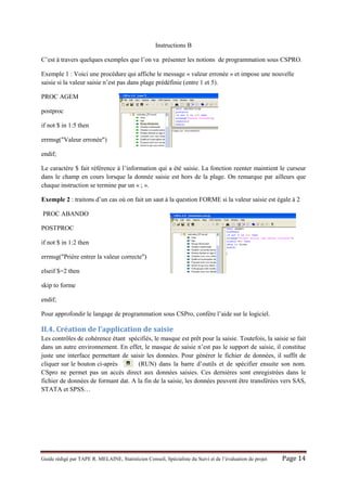 Guide cspro tapé | PDF