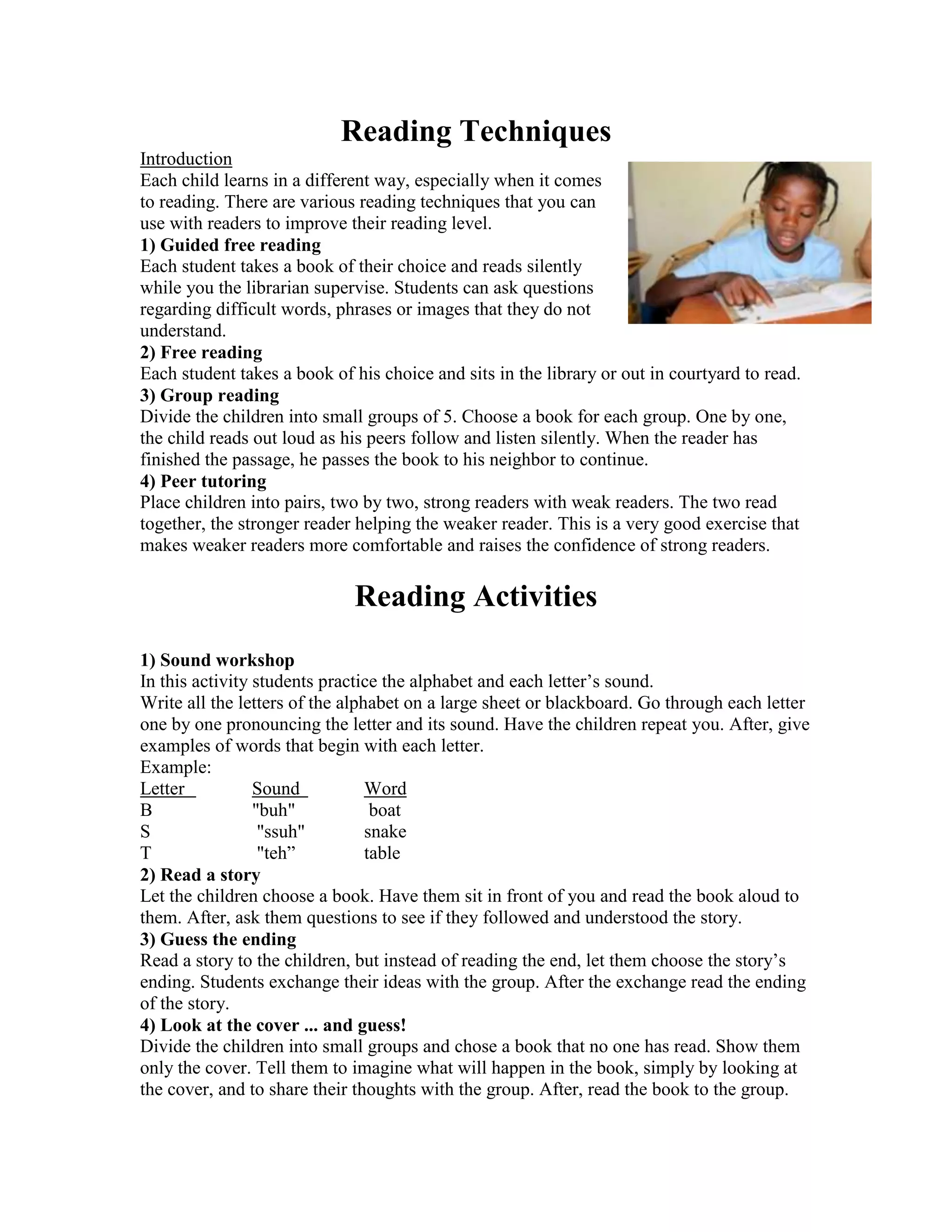 Librarian activities guide