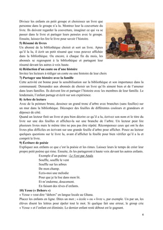 Guide d animation pour bibliothecaires