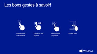 Sélectionner   Déplacer une   Sélectionner   Arrière plan
une vignette   vignette       un groupe
 