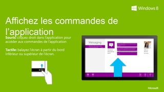 Affichez les commandes de
l’application
 