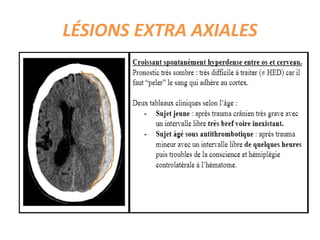 LÉSIONS EXTRA AXIALES
 