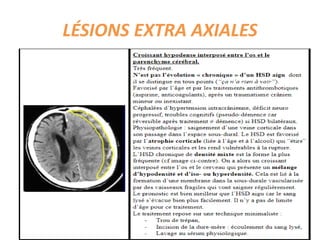 LÉSIONS EXTRA AXIALES
 