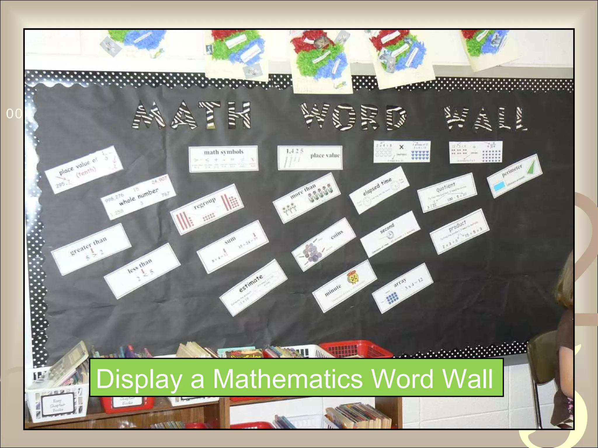 Display a Mathematics Word Wall 