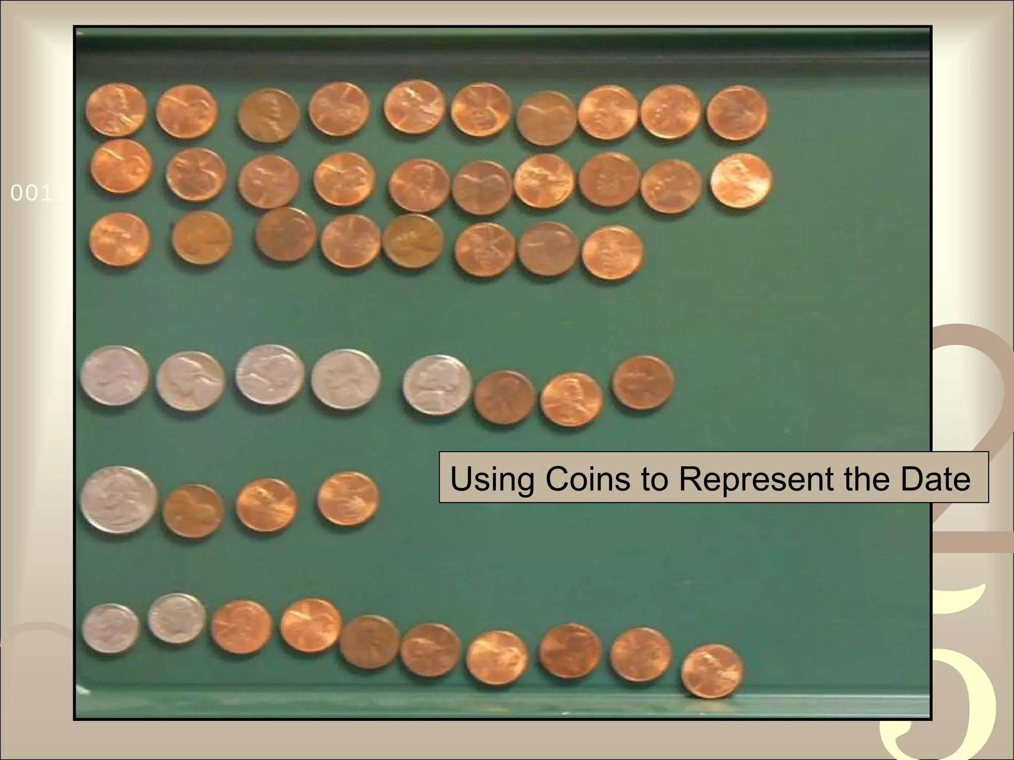 Using Coins to Represent the Date 