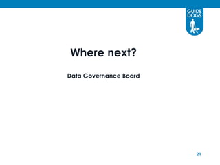Where next?
Data Governance Board




                        21
 