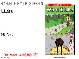 LLQ’s:
HLQ’s:
Planning for your GR session:
“no more winging it!”
©2016,Jen Jones
 