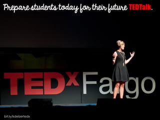 Prepare students today for their future TEDTalk.
bit.ly/kdelzertedx
 