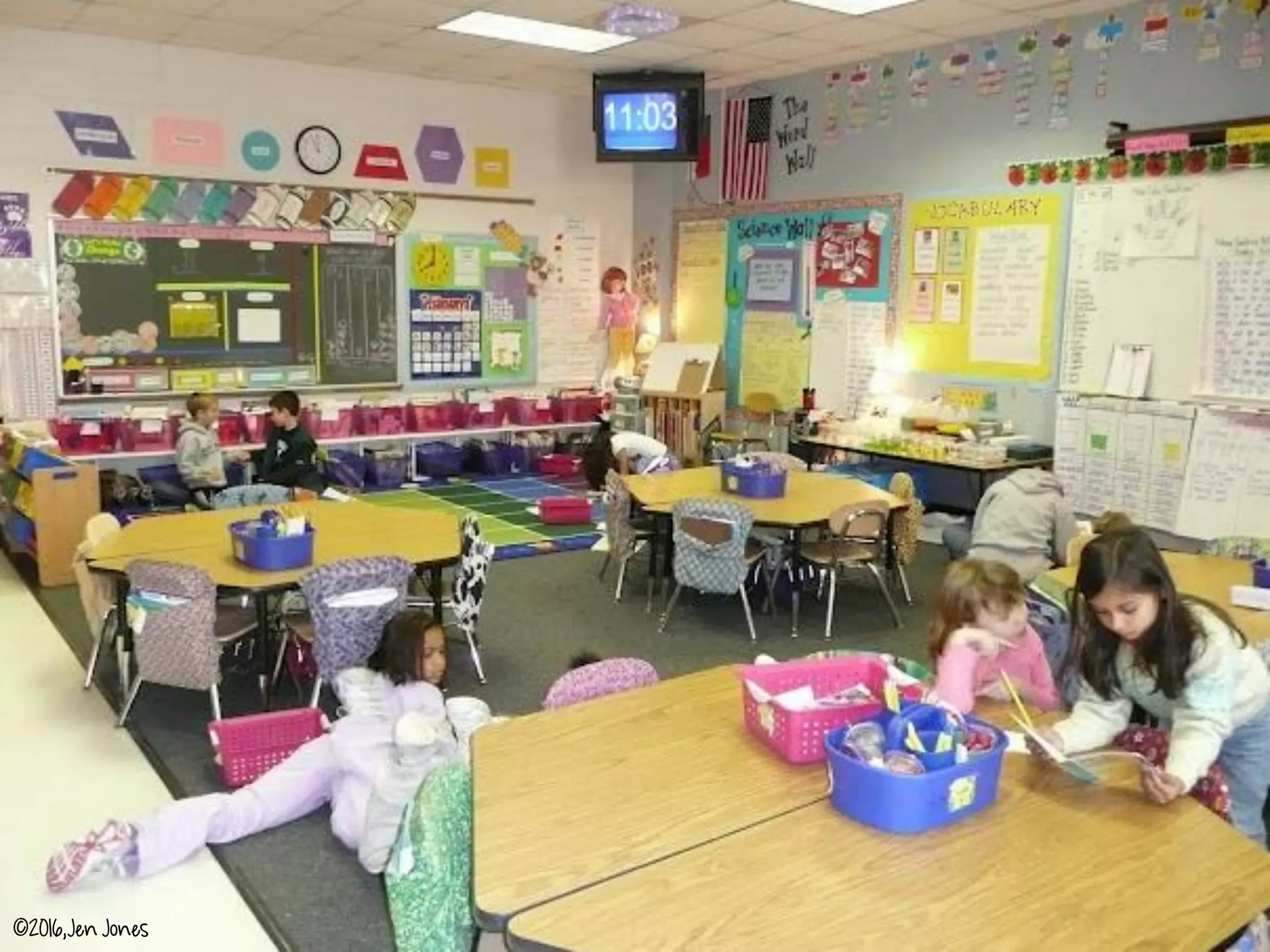 The following slides illustrate
what the rest of the class
is doing independently of you
while you and a small group of students
are doing Guided Reading.
 