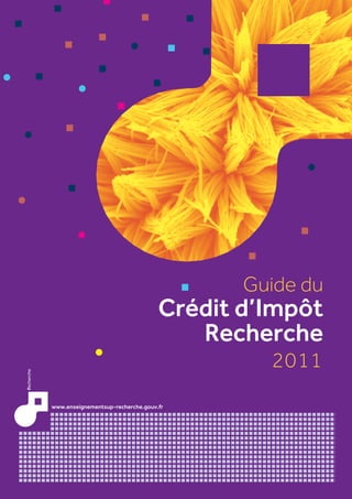 Guide du
                                   Crédit d’Impôt
                                      Recherche
                                            2011
www.enseignementsup-recherche.gouv.fr
 