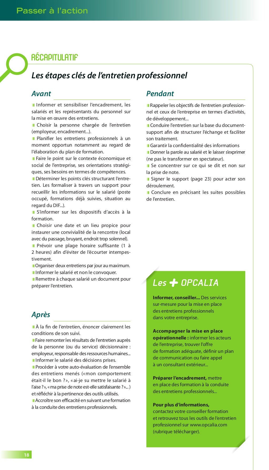 Guide entretien professionnel  Opcalia  2014