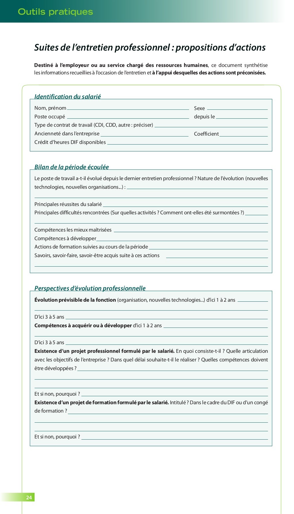 Guide entretien professionnel  Opcalia  2014