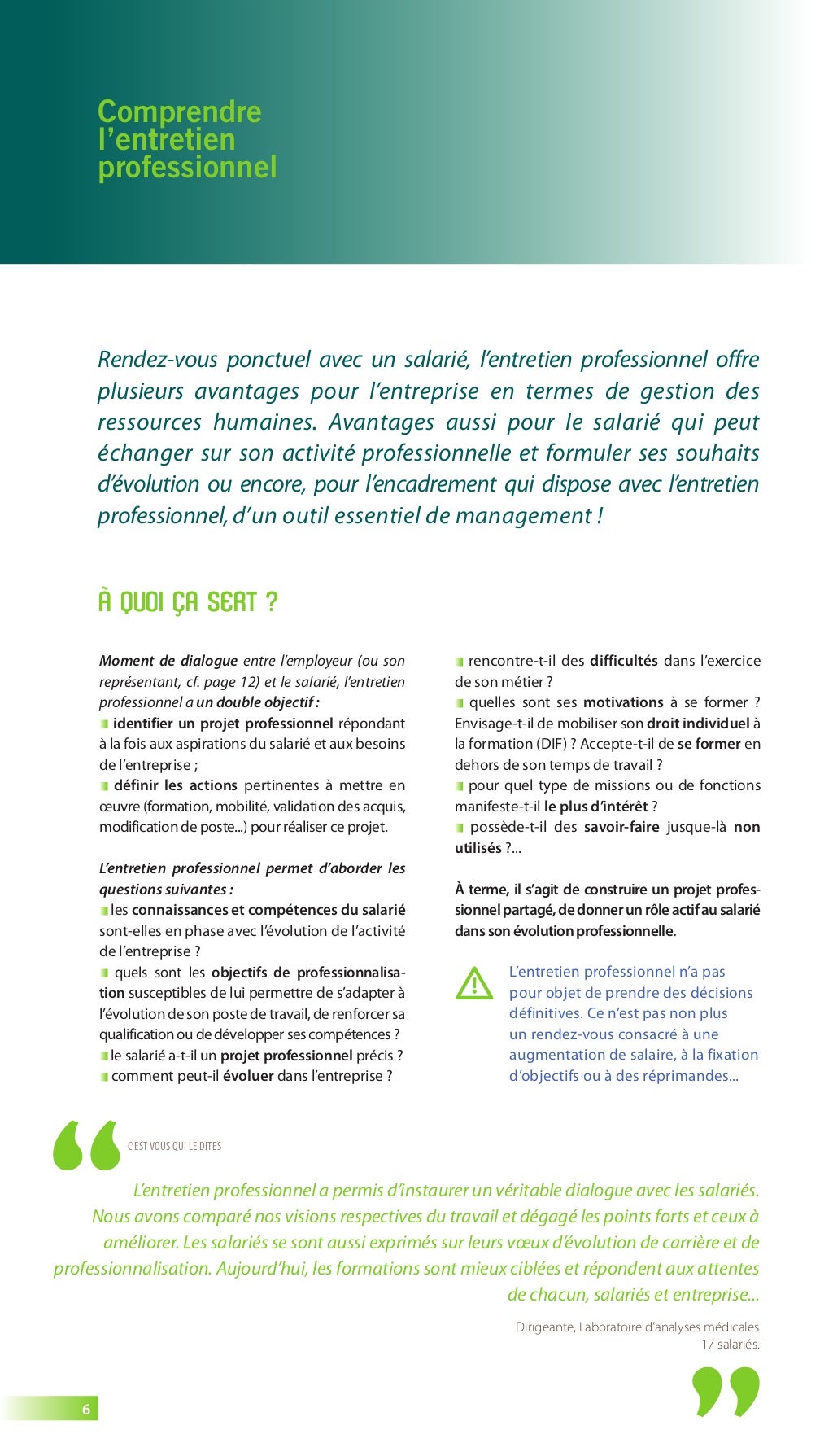 Guide entretien professionnel  Opcalia  2014
