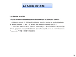 64
1,5 Corps du texte
 