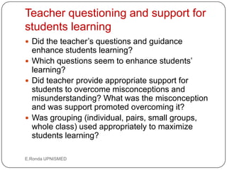 Lesson Supporting Question Planning and analyzing mathematics lesson | PPTX