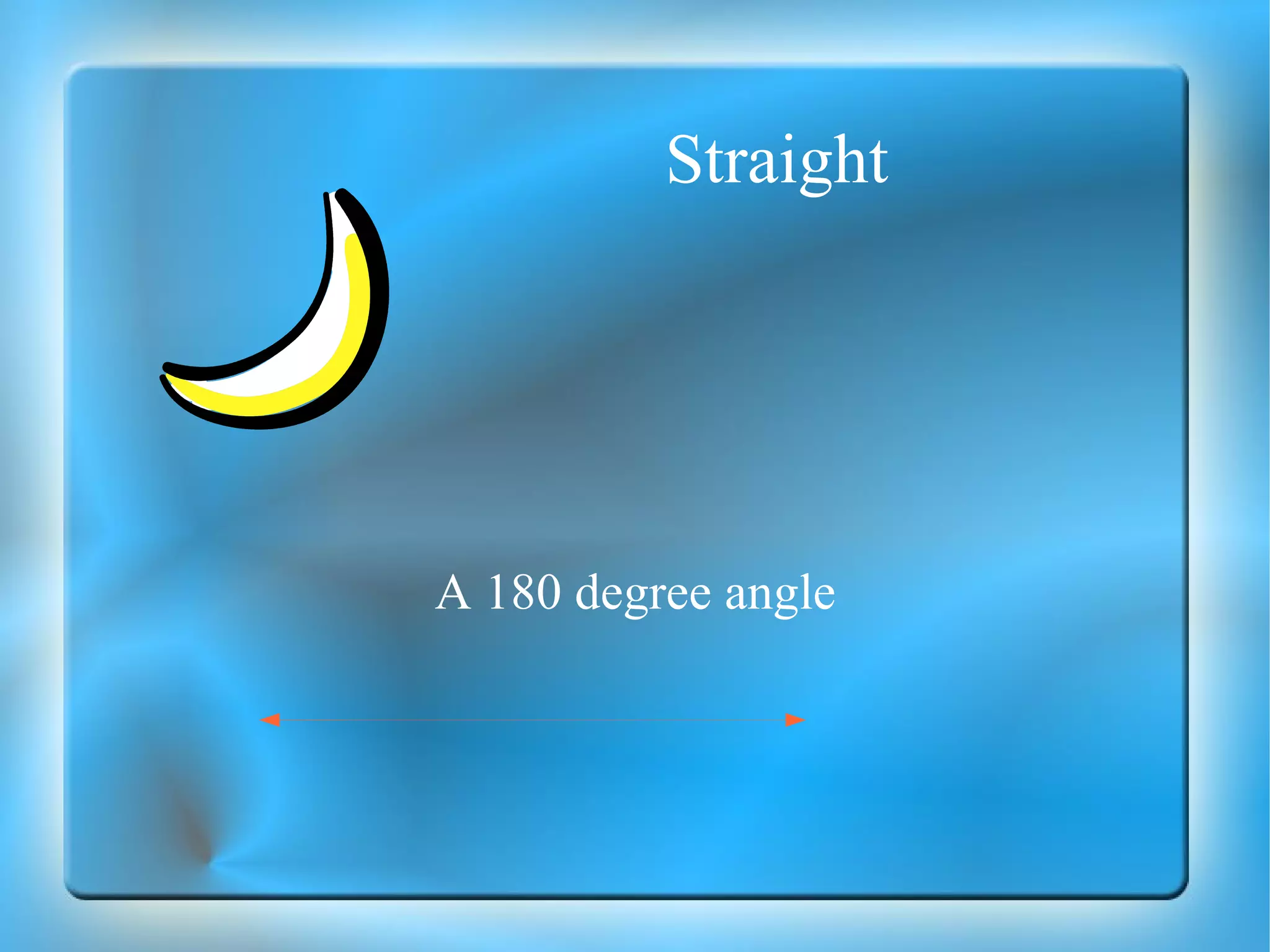 Straight A 180 degree angle 