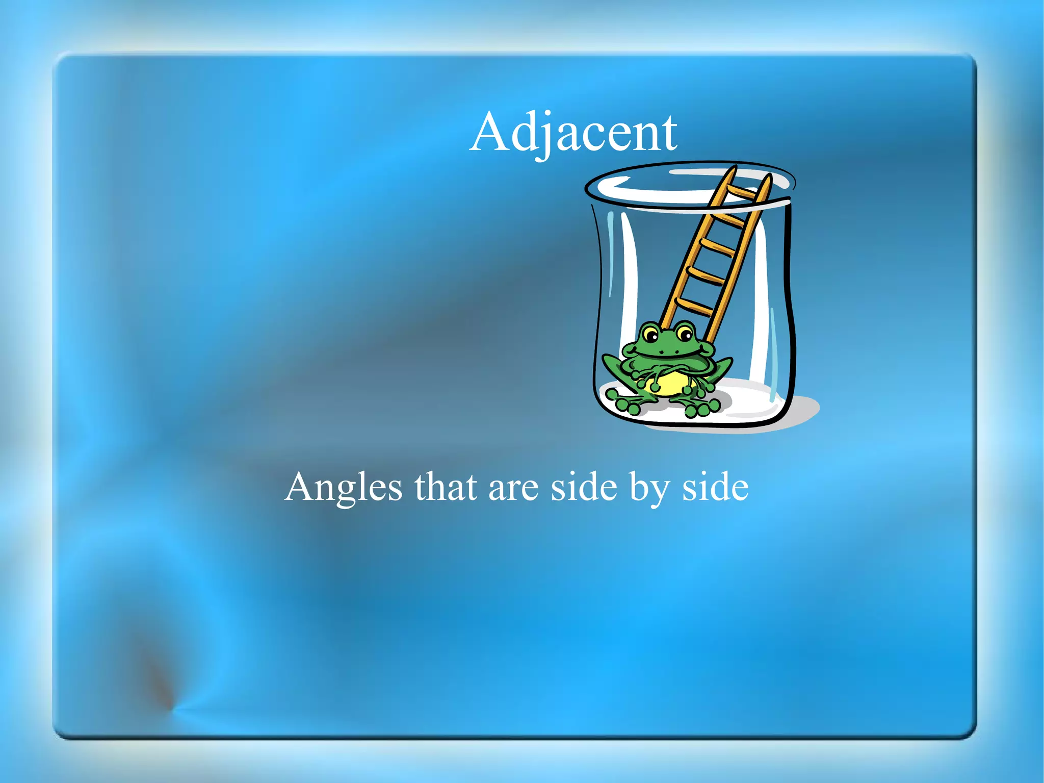 Adjacent Angles that are side by side 