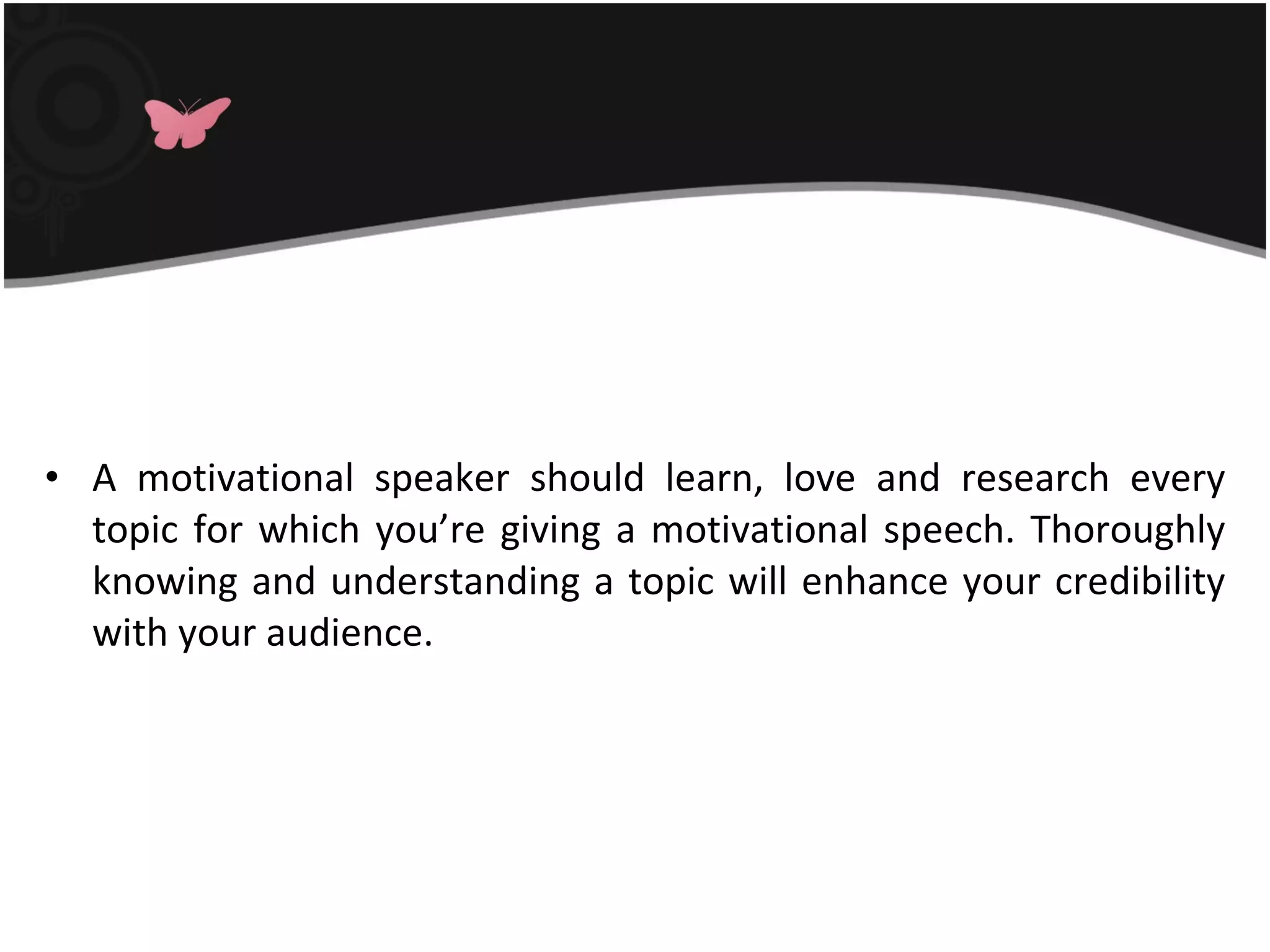 Guide for motivational speaker | PPT