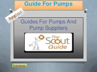 Guide For Pumps


    Guides For Pumps And
       Pump Suppliers




Pumpscou
t
 