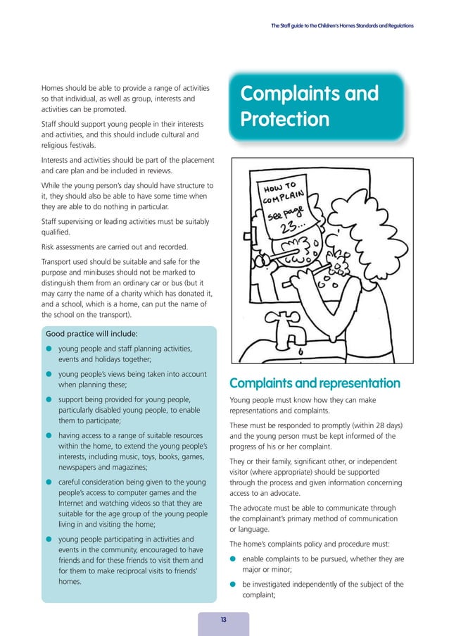 Guide For Staff On Childrens Homes Regulations And Standards