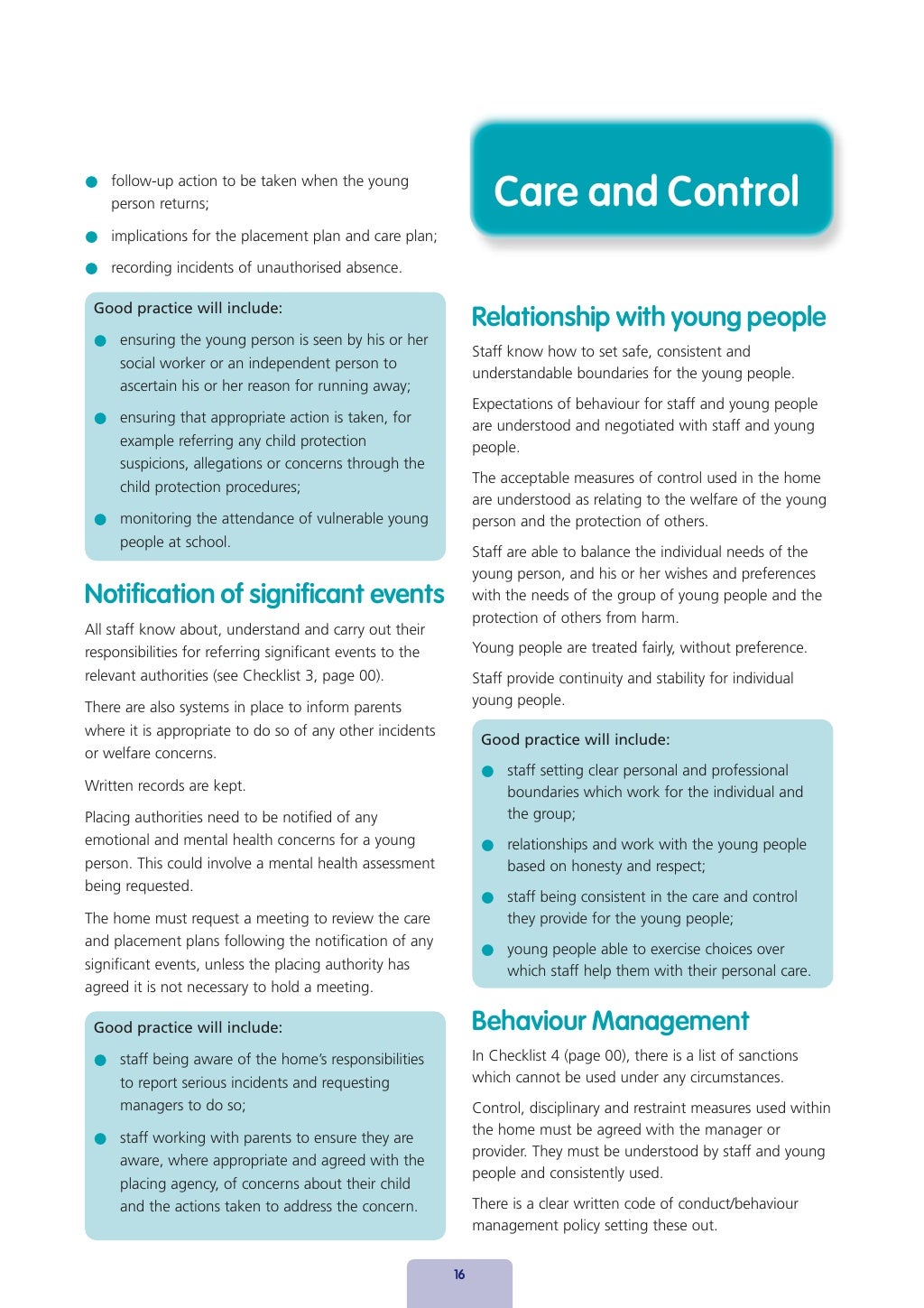 Guide For Staff On Childrens Homes Regulations And Standards