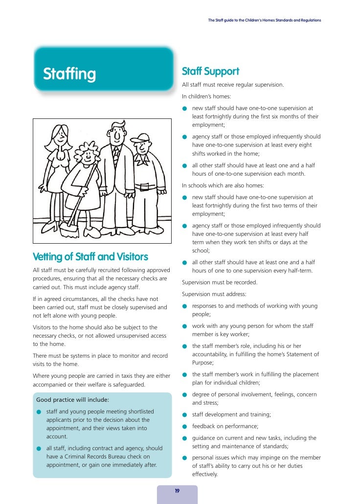 Guide For Staff On Childrens Homes Regulations And Standards