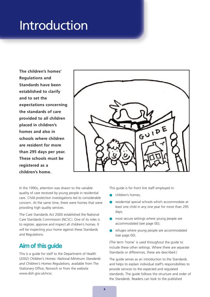 Guide For Staff On Childrens Homes Regulations And Standards