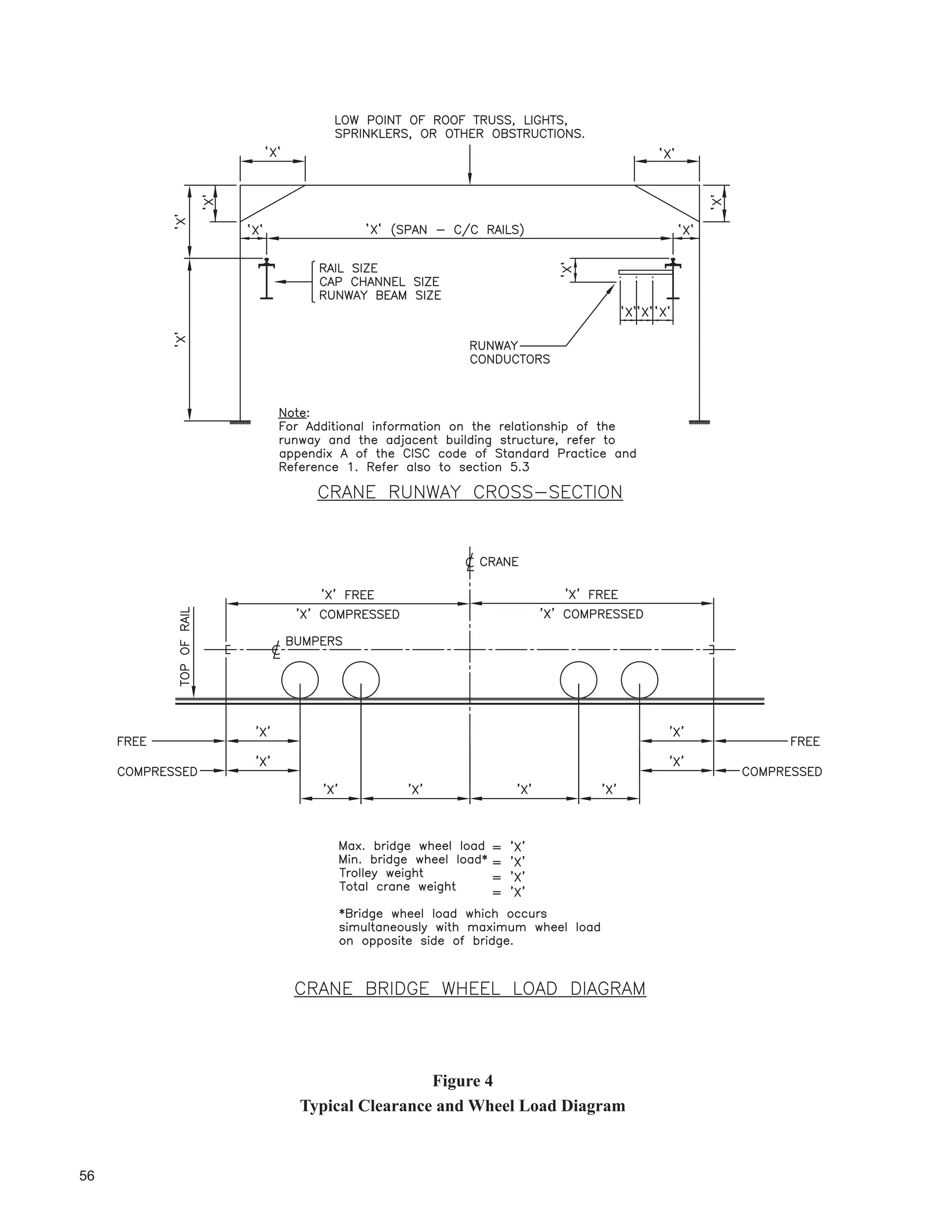 34
7KH LQWHUDFWLRQ RI FRQWLQXRXV FUDQH UDLOV WKDW DUH DOORZHG WR ³ÀRDW´ DORQJ WKH OHQJWK RI WKH UXQZD DQG D ORQJ
building with expansion joints is complex. Experience has shown that these installations usually perform well
ZKHQ WHPSHUDWXUH ÀXFWXDWLRQV DUH QRW WRR H[WUHPH DV LV WKH XVXDO FDVH LQGRRUV 7KH UDLO PLJKW WHQG WR PLJUDWH
along the length of the runway, and adjustments may be necessary.
For more information, see Fisher (2004).
 %XLOGLQJ ([SDQVLRQ -RLQWV
Distance between expansion joints, in general, should not exceed 150 m. Use of double columns is
recommended over sliding joints, particularly where design for fatigue is required and for Crane Service
ODVVL¿FDWLRQV  DQG XS )RU PRUH LQIRUPDWLRQ VHH )LVKHU  