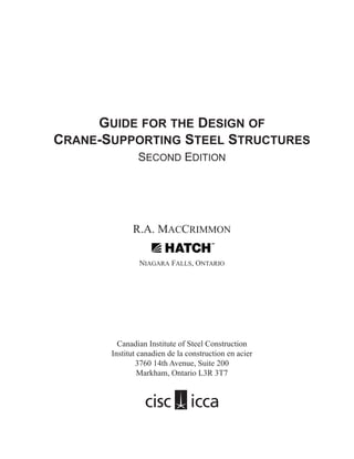Guide for the design of crane supporting steel structures | PDF