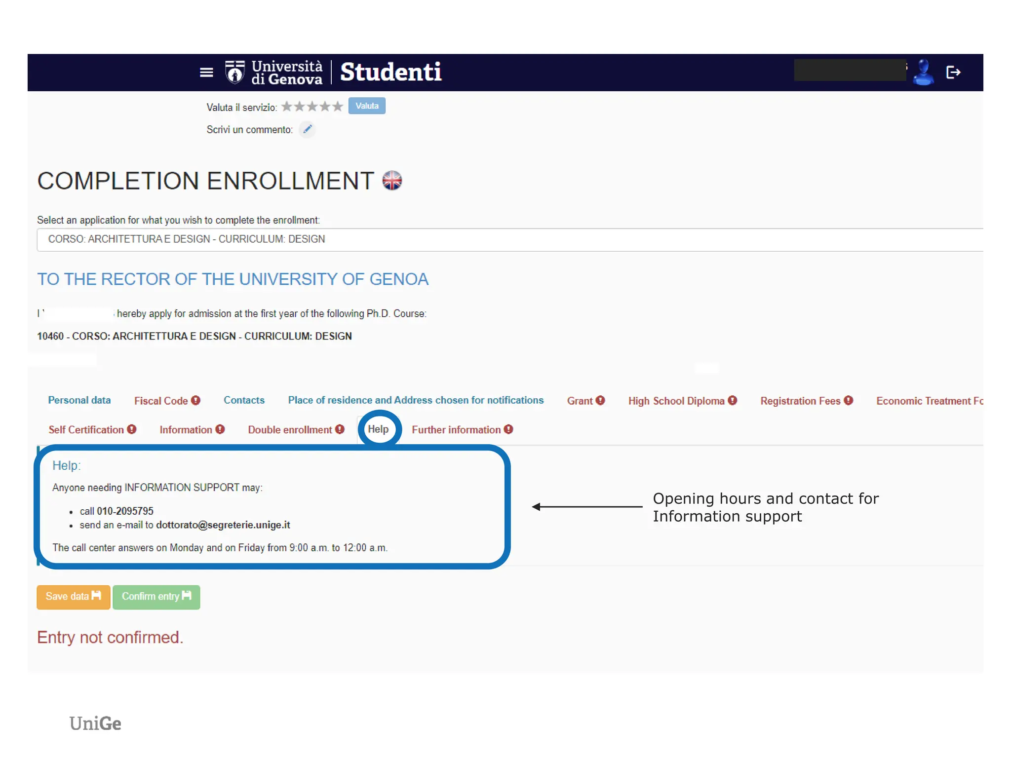 Opening hours and contact for
Information support
 