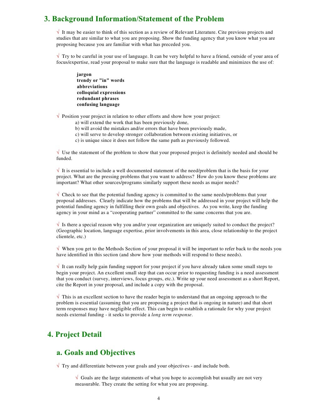 Guide for writing funding proposal