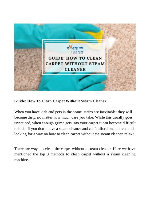 Guide how to clean carpet without steam cleaner