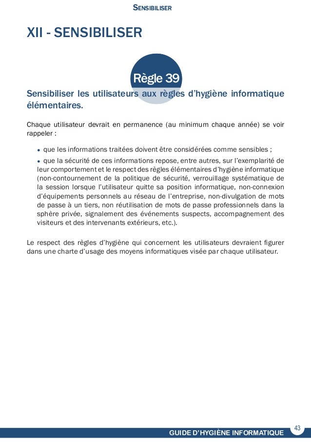 Guide D’Hygiene De L’Anssi – Guides De L’Anssi – SCLH