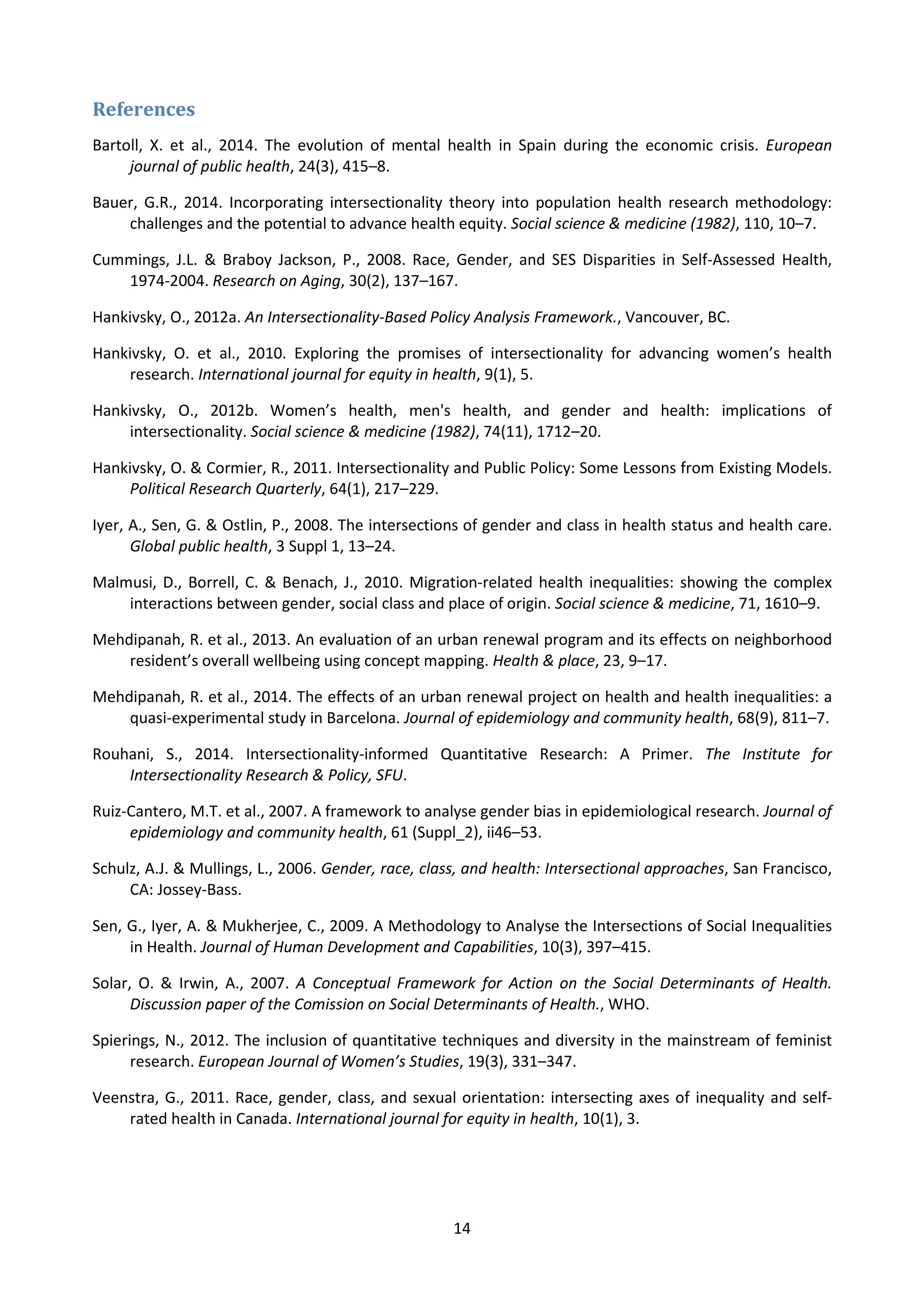 Incorporating Intersectionality in Evaluation of Policy Impacts on ...